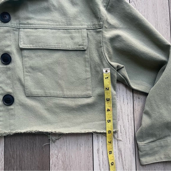 Zara Khaki Green Cropped Jacket - Picture 5 of 8